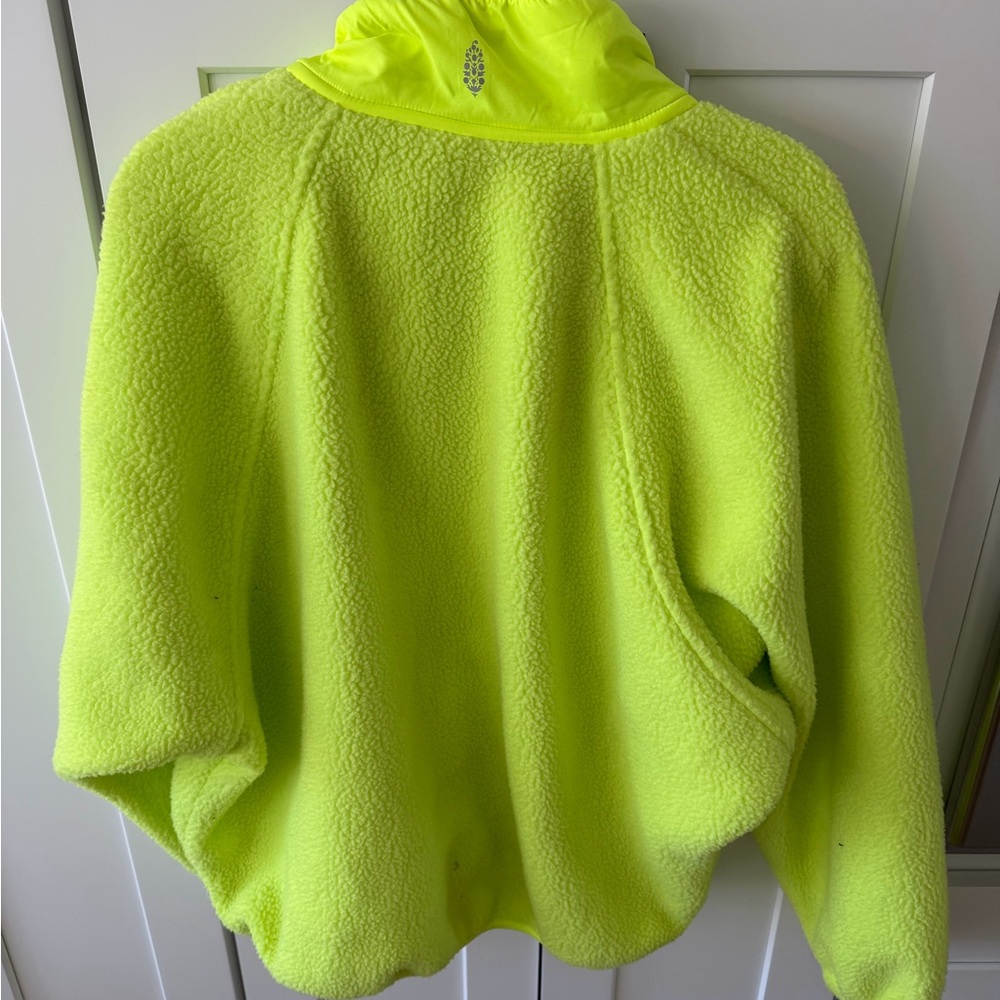 Free People Neon Yellow Fleece Jacket - Picture 4 of 4